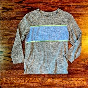 Cat & Jack Long Sleeve Gray and Blue Tee